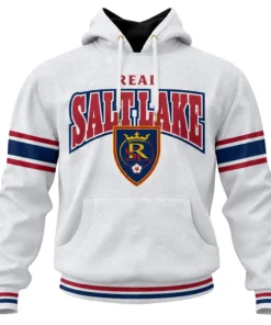 Real Salt Lake MLS Hoodie Custom Gray White Bold