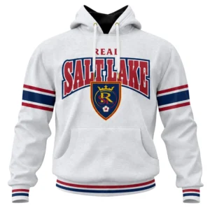 Real Salt Lake MLS Hoodie Custom Gray White Bold