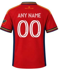 Real Salt Lake Red Custom Jersey Bold Adult Kids