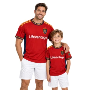 Real Salt Lake Red Custom Jersey Bold Adult Kids