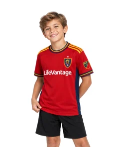 Real Salt Lake Red Custom Jersey Bold Adult Kids