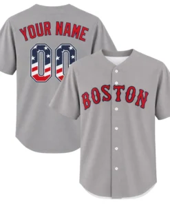 Red Sox Custom Jersey Personalized Bold Name & Number Patriotic