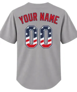 Red Sox Custom Jersey Personalized Bold Name & Number Patriotic