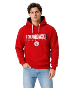 Robert Lewandowski Red Hoodie 2026 Epic Chicago Fire Fanwear
