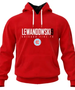 Robert Lewandowski Red Hoodie 2026 Epic Chicago Fire Fanwear