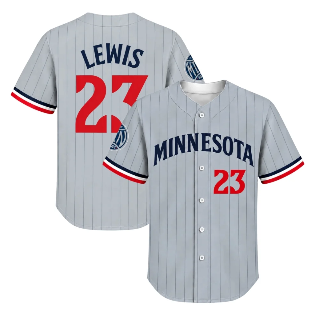 Royce Lewis Gray Twins Jersey Unique Road Pinstripe