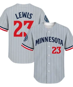 Royce Lewis Gray Twins Jersey Unique Road Pinstripe