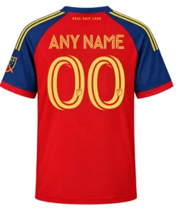 RSL Red Blue Custom Jersey Dynamic Stripes Adult Kids