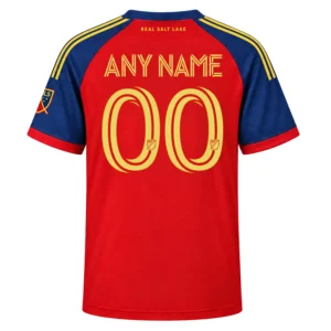 RSL Red Blue Custom Jersey Dynamic Stripes Adult Kids
