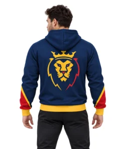 RSL Soccer Hoodie Bold Red Navy Gold Design