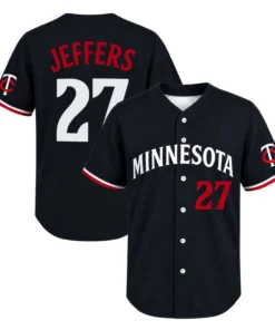 Ryan Jeffers Twins Baseball Jersey Bold Black Alternate