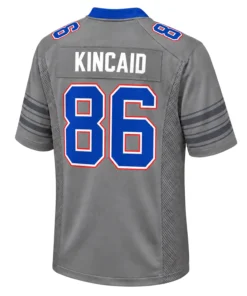 S-7XL Dalton Kincaid Gray Football Jersey Stunning Bills Wear