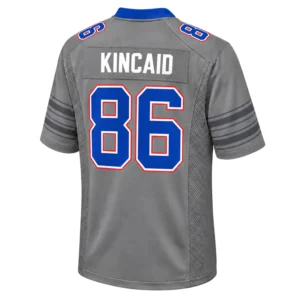 S-7XL Dalton Kincaid Gray Football Jersey Stunning Bills Wear