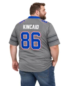 S-7XL Dalton Kincaid Gray Football Jersey Stunning Bills Wear