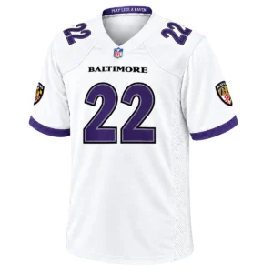 S-7XL Derrick Henry Baltimore White Jersey Bold MLB Wear