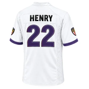 S-7XL Derrick Henry Baltimore White Jersey Bold MLB Wear