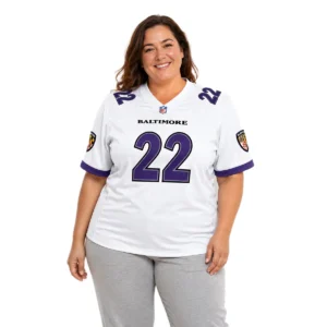 S-7XL Derrick Henry Baltimore White Jersey Bold MLB Wear