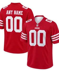 San Francisco 49ers Red Jersey Bold Custom Team Game