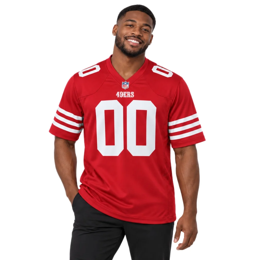 San Francisco 49ers Red Jersey Bold Custom Team Game