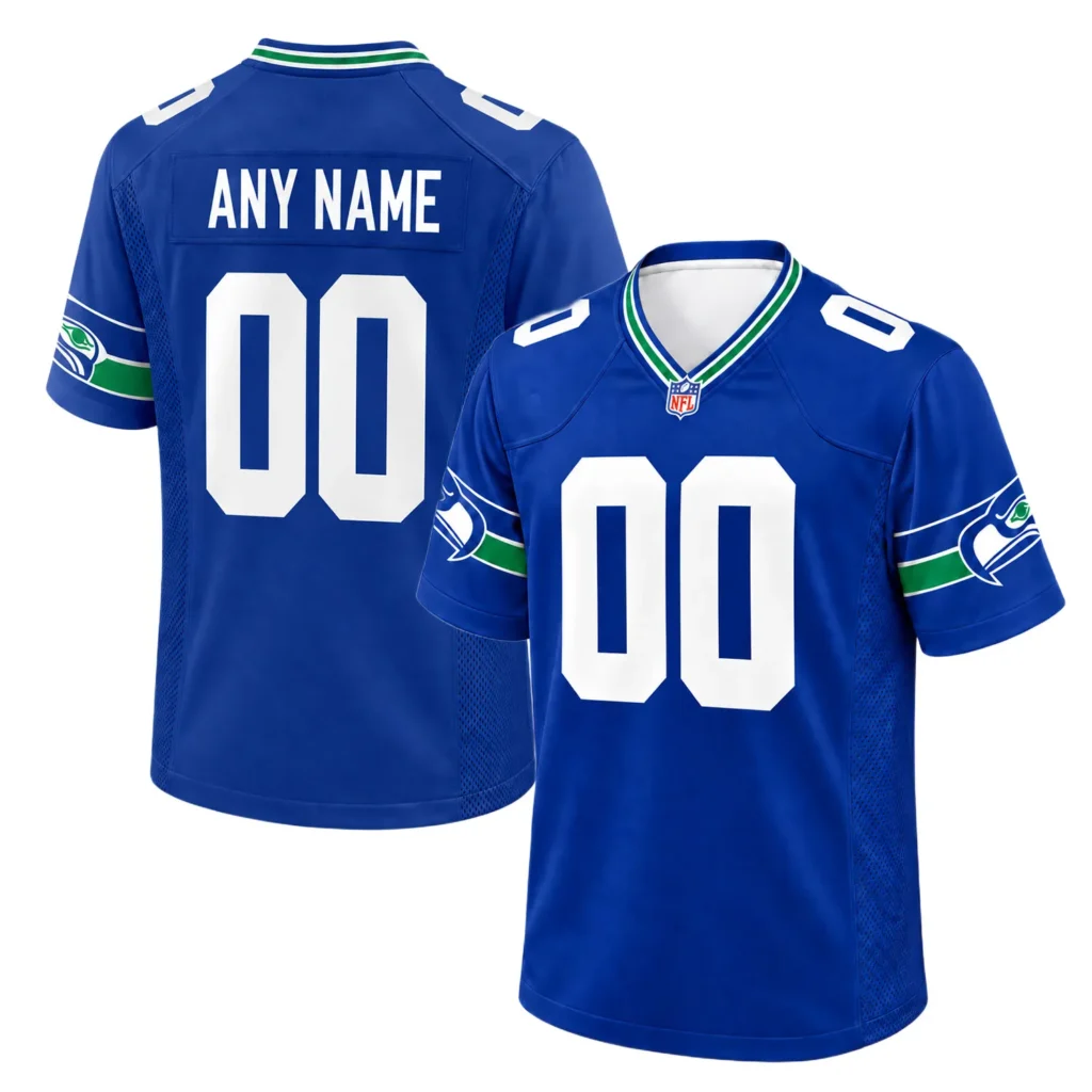 Seattle Seahawks Throwback Jersey 2026 Vibrant Custom Name and Number