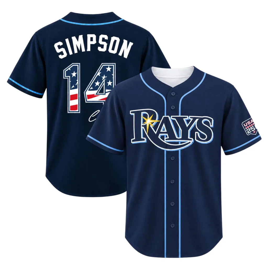 Simpson Tampa Bay Rays 2026 Jersey Remarkable Fan Gear
