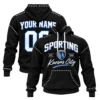 SKC Hoodie Dynamic Black Soccer Graphic