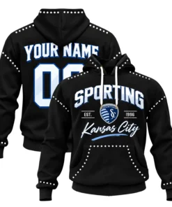 SKC Hoodie Dynamic Black Soccer Graphic