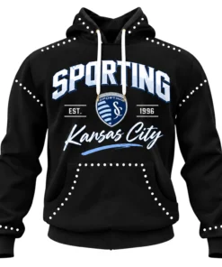 SKC Hoodie Dynamic Black Soccer Graphic