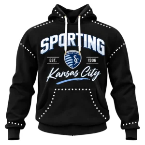 SKC Hoodie Dynamic Black Soccer Graphic
