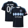 Sporting KC Black Jersey Kids Bold Retro Argyle
