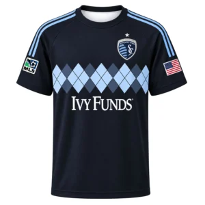 Sporting KC Black Jersey Kids Bold Retro Argyle