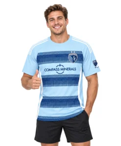 Sporting KC Home Jersey Bold Light Blue Hoops