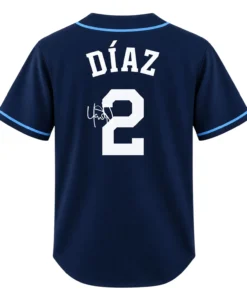 Tampa Bay Rays Yandy Diaz Navy Jersey Bold Wear