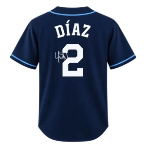 Tampa Bay Rays Yandy Diaz Navy Jersey Bold Wear