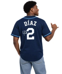 Tampa Bay Rays Yandy Diaz Navy Jersey Bold Wear