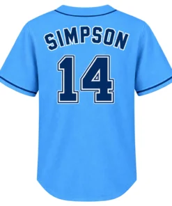TB Rays Blue Jersey Chandler Simpson Powerful Wear