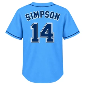 TB Rays Blue Jersey Chandler Simpson Powerful Wear