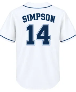 TB Rays Fan White Jersey Chandler Simpson Dynamic Wear