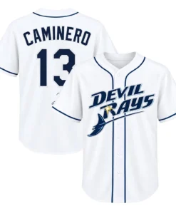 TB Rays Jersey Junior Caminero Signature Bold Fan Apparel
