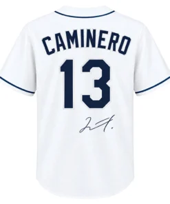 TB Rays Jersey Junior Caminero Signature Bold Fan Apparel