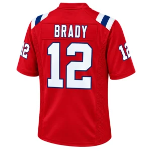 Tom Brady Red Patriots Jersey Brilliant Alternate Game