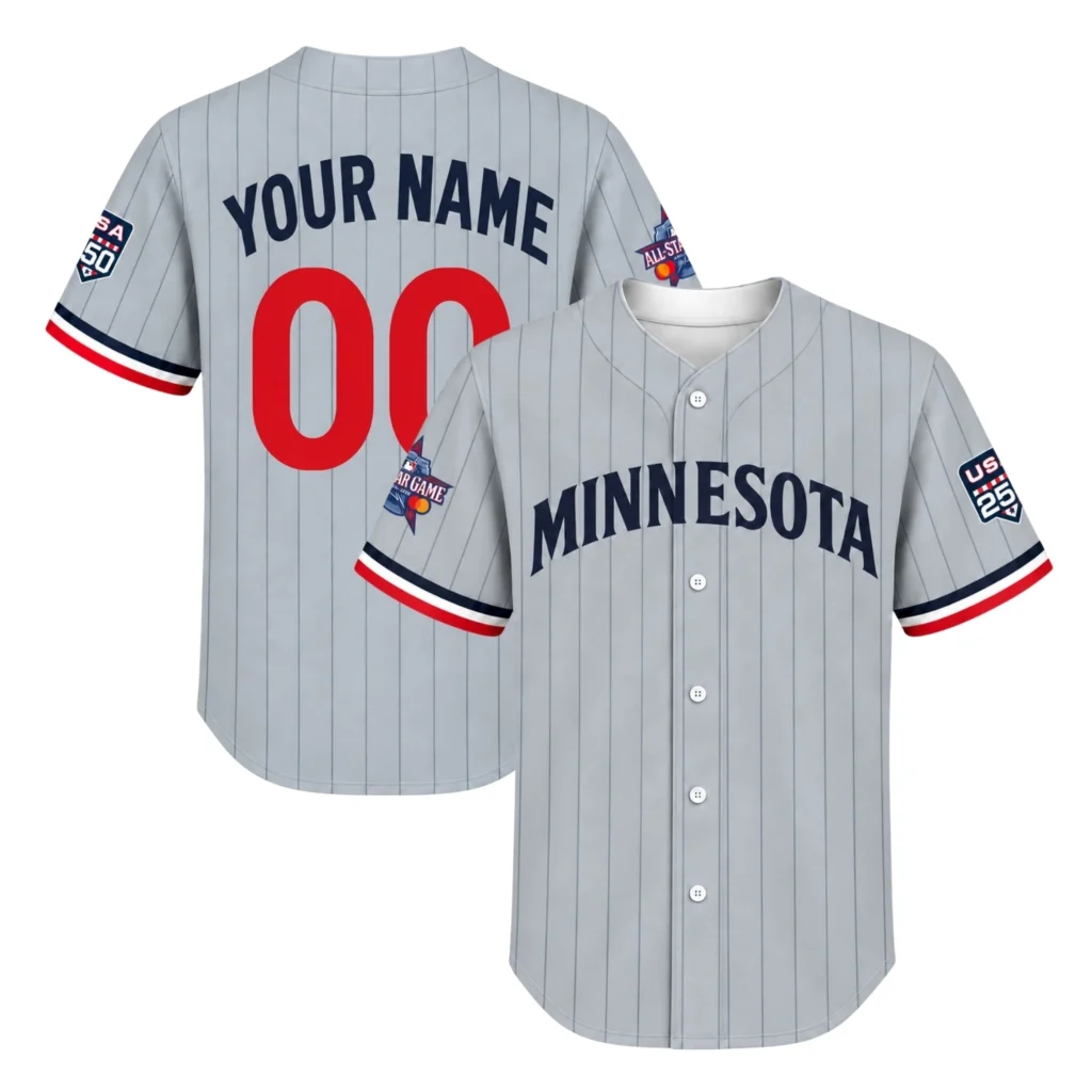 Twins All Star Game Custom Jersey 2026 Remarkable Gray