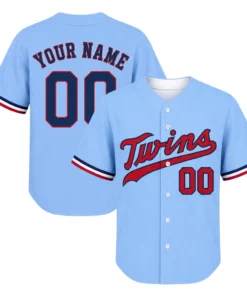 Twins Powder Blue Baseball Jersey Bold Custom Style