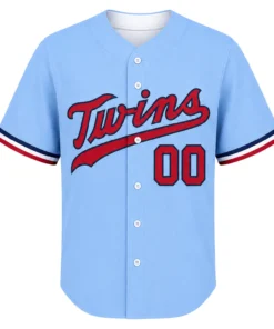 Twins Powder Blue Baseball Jersey Bold Custom Style