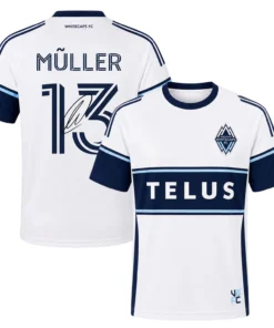 Vancouver FC Thomas Müller White Jersey Bold Name & Number