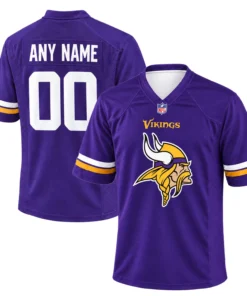 Vikings Purple Custom Team Football Jersey Elite Fan Gear