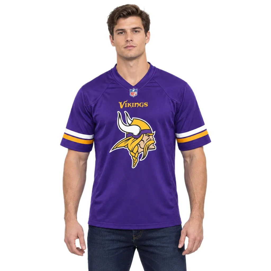 Vikings Purple Custom Team Football Jersey Elite Fan Gear