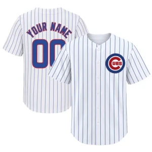 White Chicago Cubs Jersey Men 2026 Custom Name & Number Bold