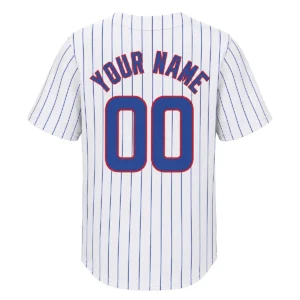 White Chicago Cubs Jersey Men 2026 Custom Name & Number Bold