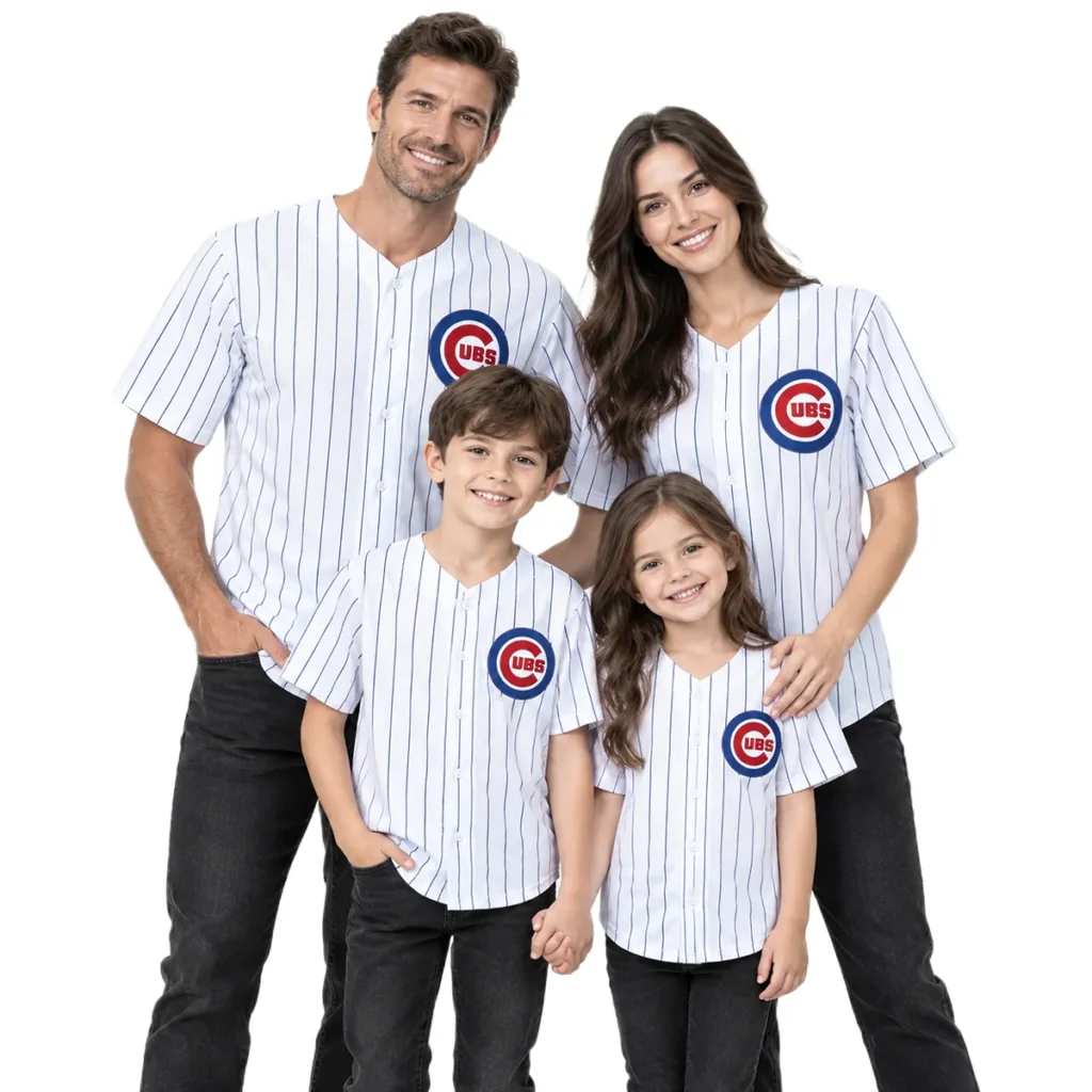 White Chicago Cubs Jersey Men 2026 Name & Number Bold